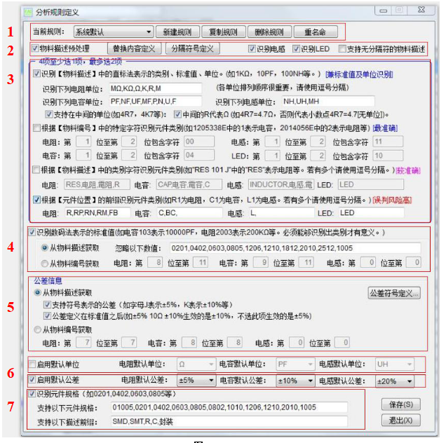 smt首件測(cè)試系統(tǒng)元件分析規(guī)則